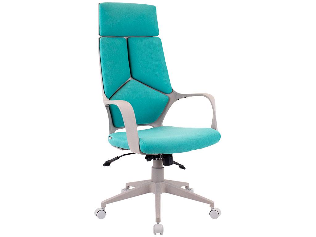 Кресло trio grey (ткань бирюзовая)