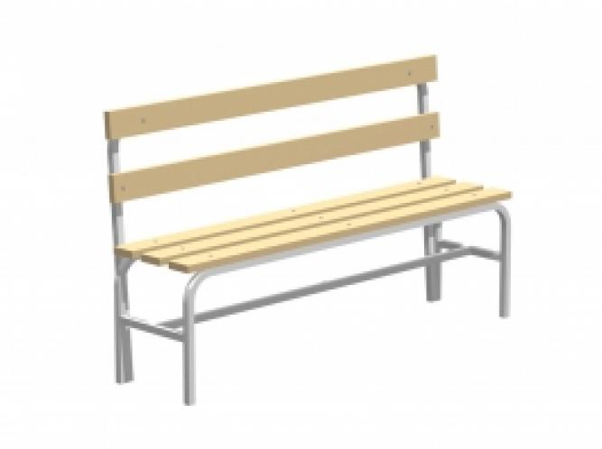 Скамья гардеробная со спинкой (липа) 850х800х375